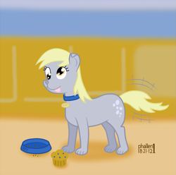 Size: 947x940 | Tagged: safe, artist:phallen1, derpy hooves, dog, dogified, species swap