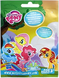 Size: 586x771 | Tagged: safe, fluttershy, pinkie pie, rainbow dash, sunset shimmer, pegasus, pony, bag, blind bag, official, toy, wave 11