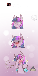 Size: 800x1600 | Tagged: safe, artist:cold-blooded-twilight, spike, twilight sparkle, dragon, comic, explicit source, solo