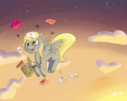 Size: 1670x1322 | Tagged: safe, artist:resentfuljoy, derpy hooves, pegasus, pony, female, mail, mare, solo