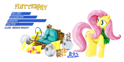 Size: 2362x1181 | Tagged: safe, artist:blue-paint-sea, fluttershy, pegasus, pony, kart stats, mario kart, parody, ponykart