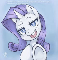 Size: 678x701 | Tagged: safe, artist:soulspade, part of a set, rarity, pony, unicorn, fourth wall, hoofbump, pov, solo, underhoof