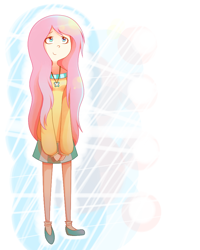 Size: 800x1000 | Tagged: safe, artist:rosewhistle, fluttershy, clothes, humanized, skirt, solo