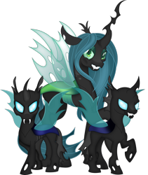 Size: 3000x3551 | Tagged: dead source, safe, artist:theshadowstone, queen chrysalis, changeling, changeling queen, female, smiling