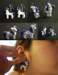 Size: 900x1165 | Tagged: safe, rarity, pony, unicorn, craft, female, horn, jewelry, photo