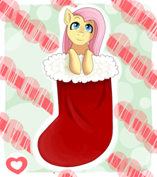 Size: 800x900 | Tagged: safe, artist:rosewhistle, fluttershy, pegasus, pony, christmas, female, mare, solo