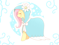 Size: 800x600 | Tagged: safe, artist:rosewhistle, fluttershy, pegasus, pony, secret of my excess, cape, cloak, clothes, hood, solo