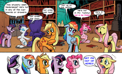 Size: 800x490 | Tagged: safe, edit, applejack, fluttershy, pinkie pie, rainbow dash, rarity, seabreeze, twilight sparkle, twilight sparkle (alicorn), alicorn, breezie, earth pony, pegasus, pony, unicorn, spoiler:comic, comic, exploitable meme, female, fetish, flutterpred, mane 6 interests, mane six, mare, meme, ponies eating meat, vore