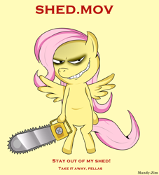 Size: 900x990 | Tagged: dead source, safe, artist:mandy-zim, fluttershy, pegasus, pony, .mov, fluttershed, shed.mov