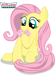 Size: 1750x2400 | Tagged: safe, artist:celrahk, fluttershy, pegasus, pony, donut, female, mare, pink mane, yellow coat