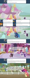 Size: 850x2200 | Tagged: safe, apple bloom, fizzypop, lemon hearts, rarity, scootaloo, spike, sweetie belle, dragon, pony, unicorn, ask terry, spikelets, sweetie real, terry, tumblr