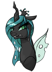 Size: 5662x7748 | Tagged: safe, artist:ryuokowolf, queen chrysalis, changeling, changeling queen, absurd resolution, bust, colored pupils, female, solo