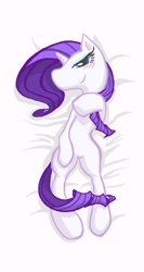 Size: 638x1200 | Tagged: safe, artist:anteater, rarity, pony, unicorn, bed, body pillow, body pillow design, pixiv