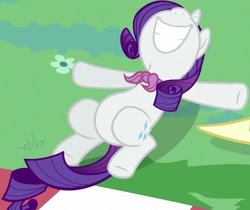 Size: 1000x838 | Tagged: safe, screencap, rarity, pony, unicorn, a canterlot wedding, grin, on back, solo