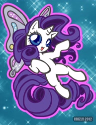 Size: 2550x3300 | Tagged: safe, artist:crizltron, rarity, pony, unicorn, glimmer wings, gossamer wings, high res, solo, wings