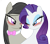 Size: 855x750 | Tagged: safe, artist:faith-wolff, octavia melody, rarity, earth pony, pony, unicorn, blushing, female, lesbian, octavity, raritavia, shipping