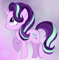 Size: 3600x3700 | Tagged: safe, artist:emera33, starlight glimmer, pony, unicorn, cute, female, glimmerbetes, mare, raised hoof, smiling, solo