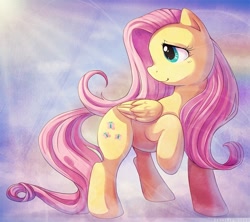 Size: 800x710 | Tagged: safe, artist:kaceymeg, fluttershy, pegasus, pony, female, mare, pink mane, solo, yellow coat