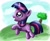 Size: 1157x943 | Tagged: safe, artist:slinkycraft, derpibooru import, twilight sparkle, pony, unicorn, female, filly, horn, mare, purple coat, purple mane, solo