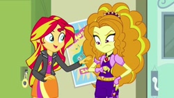 Size: 1280x720 | Tagged: safe, screencap, adagio dazzle, sunset shimmer, equestria girls, rainbow rocks, female, gem, siren gem