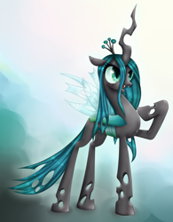 Size: 2344x3000 | Tagged: safe, artist:yukitayako, queen chrysalis, changeling, changeling queen, digital art, female, solo