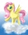 Size: 799x1000 | Tagged: safe, artist:art-surgery, fluttershy, pegasus, pony, cloud, cloudy, female, mare