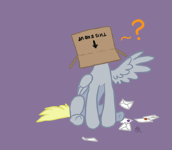 Size: 800x700 | Tagged: safe, artist:blackfeathr, derpy hooves, pegasus, pony, box, female, mare, solo