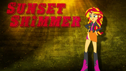 Size: 1920x1080 | Tagged: safe, artist:mewtwo-ex, artist:nero-inferno, sunset shimmer, equestria girls, glow, vector, wallpaper