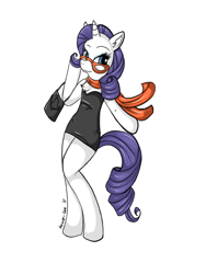 Size: 600x800 | Tagged: safe, artist:sharkyteef, rarity, anthro, clothes, female, glasses