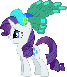 Size: 6001x6887 | Tagged: safe, artist:mowza2k2, rarity, pony, unicorn, absurd resolution, feather, female, hat, mare, simple background, solo, transparent background, vector