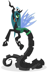 Size: 1200x1850 | Tagged: safe, artist:elsdrake, queen chrysalis, changeling, changeling queen, lamia, original species, queen chryscales, simple background, solo, transparent background, vector