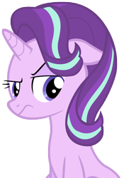 Size: 7000x10000 | Tagged: safe, artist:tardifice, starlight glimmer, pony, unicorn, the crystalling, absurd resolution, photoshop, raised eyebrow, simple background, sitting, solo, transparent background, vector