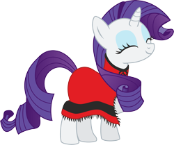 Size: 3669x3065 | Tagged: safe, artist:leopurofriki, rarity, pony, unicorn, clothes, high res, poncho, simple background, transparent background