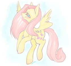 Size: 570x533 | Tagged: safe, artist:cthulhugenocidist, artist:dogrot, fluttershy, pegasus, pony, abstract background, solo