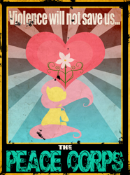 Size: 1322x1781 | Tagged: safe, artist:the-orator, fluttershy, pegasus, pony, peace corps, poster, propaganda