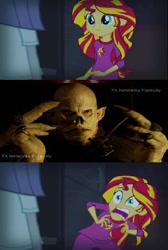 Size: 388x576 | Tagged: safe, sunset shimmer, equestria girls, rainbow rocks, exploitable meme, meme, sunset screamer, the strain