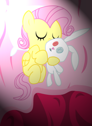 Size: 953x1292 | Tagged: safe, artist:adminindisguise, fluttershy, pegasus, pony, baby, filly, sleeping