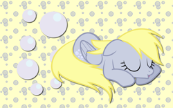 Size: 2560x1600 | Tagged: safe, artist:alicehumansacrifice0, derpy hooves, pegasus, pony, bubble, female, mare, sleeping, vector, wallpaper