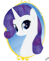 Size: 1600x2000 | Tagged: dead source, safe, artist:marisalle, rarity, pony, unicorn, bust, looking at you, portrait, solo