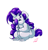 Size: 950x1000 | Tagged: safe, artist:no2spenncil, rarity, koala, chest fluff, ear fluff, ears, female, horn, purple mane, purple tail, signature, simple background, sitting, solo, species swap, white background, white coat