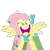 Size: 900x900 | Tagged: dead source, safe, artist:sunlight1236, fluttershy, pegasus, pony, clothes, dress, flutterrage, gala dress, scene interpretation, simple background, transparent background, you're going to love me