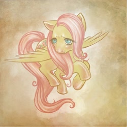 Size: 800x800 | Tagged: safe, artist:sleepwalks, fluttershy, pegasus, pony, female, mare, pink mane, solo, yellow coat