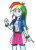 Size: 747x1024 | Tagged: safe, artist:pedantczepialski, derpibooru import, part of a set, rainbow dash, equestria girls, alternate universe, bracelet, clothes, eqg promo pose set, eqg promo pose set 2.0, equestria girls: the parody series, female, jewelry, paintbrush, simple background, skirt, solo, standing, sweatband, transparent background, wristband