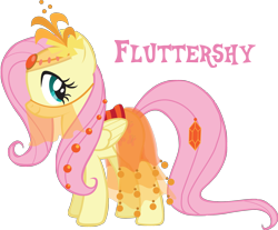 Size: 1988x1644 | Tagged: safe, artist:trotsworth, fluttershy, pegasus, pony, beads, headdress, ruby, solo, veil