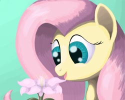 Size: 1500x1200 | Tagged: safe, artist:grennadder, fluttershy, pegasus, pony, female, flower, happy, mare