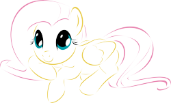 Size: 9059x5480 | Tagged: safe, artist:up1ter, fluttershy, pegasus, pony, absurd resolution, female, hooves, lineart, mare, simple background, smiling, solo, transparent background, vector, wings
