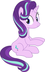Size: 1195x1897 | Tagged: safe, artist:sketchmcreations, starlight glimmer, pony, unicorn, the crystalling, looking away, simple background, sitting, solo, transparent background, vector