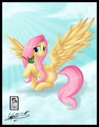 Size: 2668x3418 | Tagged: safe, artist:enyoiyourself, fluttershy, bird, pegasus, pony, female, high res, mare