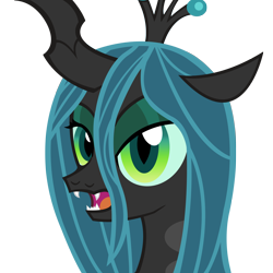 Size: 2000x2000 | Tagged: safe, artist:vexorb, queen chrysalis, changeling, changeling queen, fangs, simple background, solo, transparent background, vector