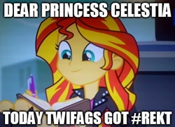 Size: 490x355 | Tagged: safe, sunset shimmer, equestria girls, rainbow rocks, implied flashlight, meme